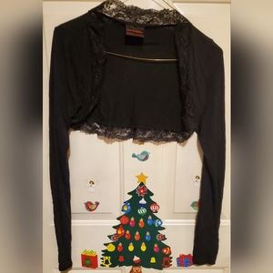 Elegant Black Lace Bolero Jacket